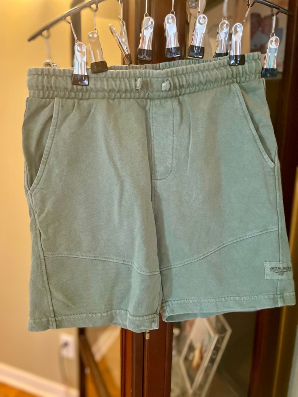 Zara Boys Olive Green Elastic Waist Shorts Size 9-10
